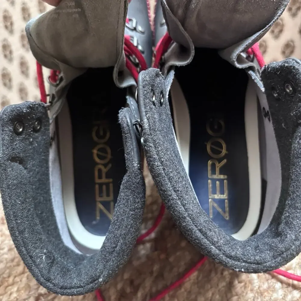 Cole Haan Zerogrand Waterproof Grey sz11 Nubuck Leather Hiker Boots Gorpcore